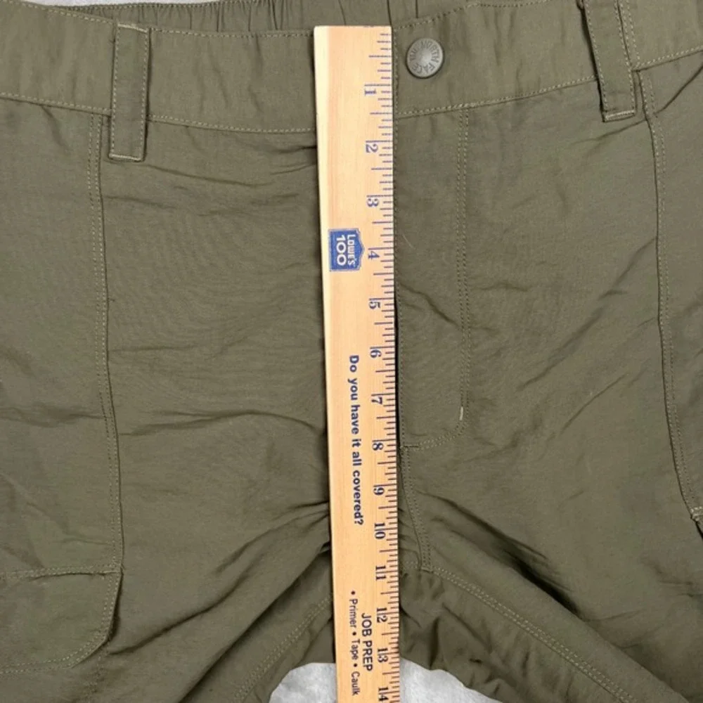 The North‎ Face Mens Cargo Shorts Olive Green Elastic Waist Size XL